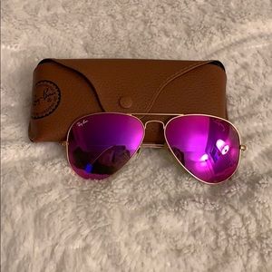 Pink RayBans USED 5 TIMES